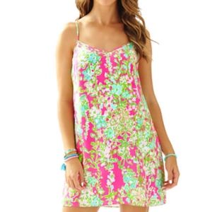 NWOT-Lilly Pulitzer Dusk Strappy Silk Slip Dress